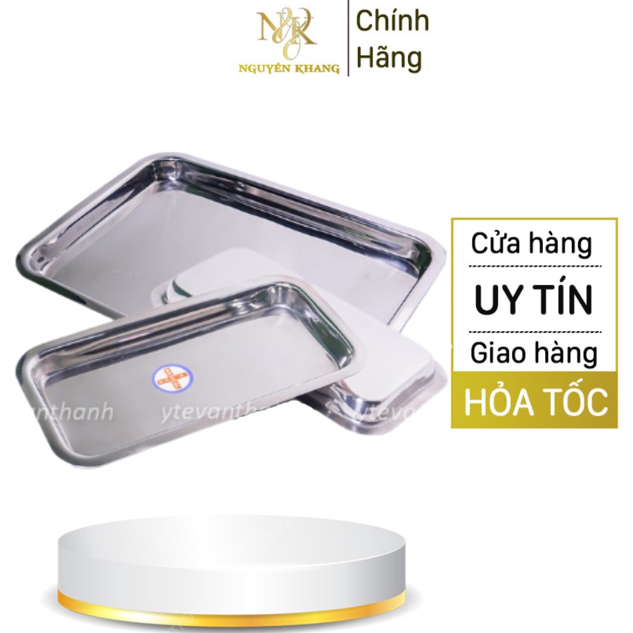 Chính Hãng Khay inox hình chữ nhật 304 đựng dụng cụ y tế