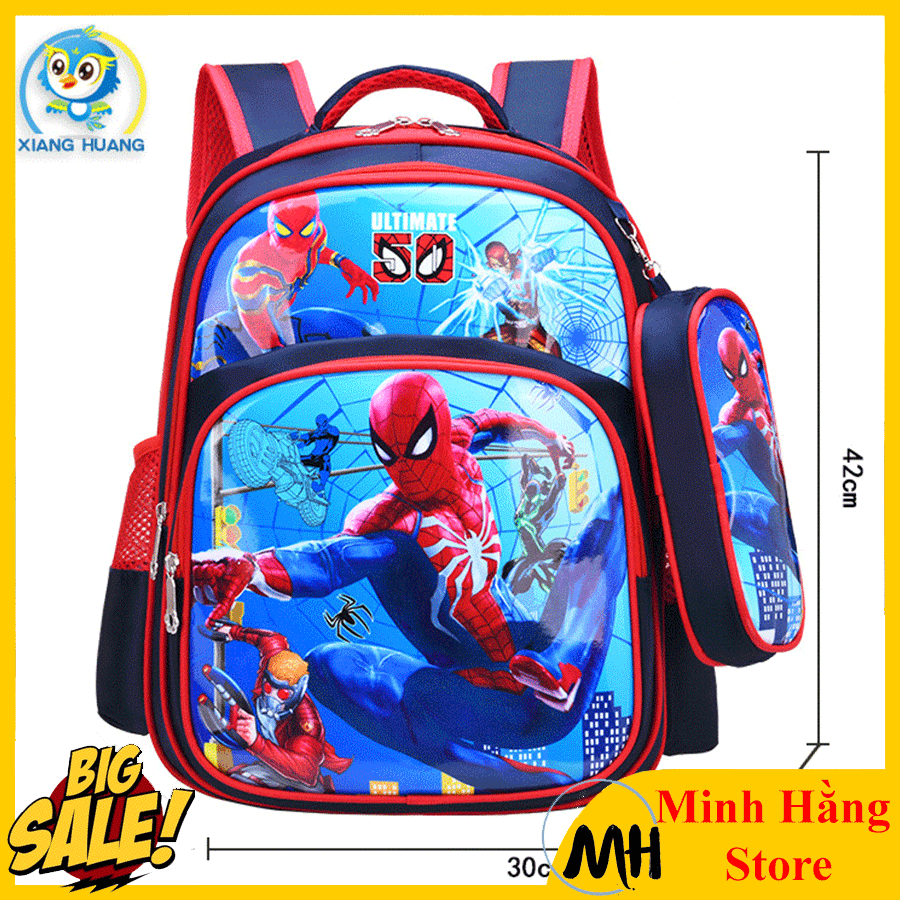 [ĐỦ MẪU BÉ TRAI - CAM KẾT Y HÌNH] Balo cho học sinh lớp 2 đến lớp 8. cặp sách chống thấm nước thoáng khí nhiều ngăn kèm HỘP Đựng bút cho trẻ cấp 1, cấp 2