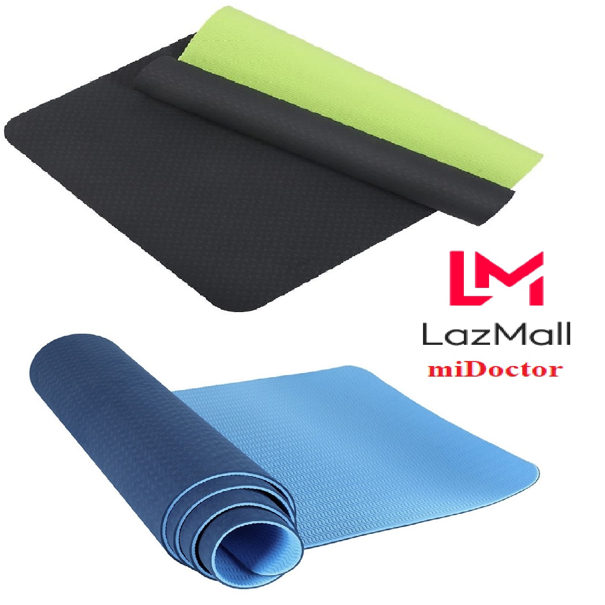 [SIÊU TIẾT KIỆM] Combo 2 Thảm Yoga 2 Lớp, Combo 2 Thảm Tập Yoga TPE miDoctor,Thảm Yoga Chống Trượt, Thảm Yoga Có Túi, Thảm Yoga Caosu Non, Thảm Yoga TPE 2 Lớp - Sản Phẩm Chính Hãng