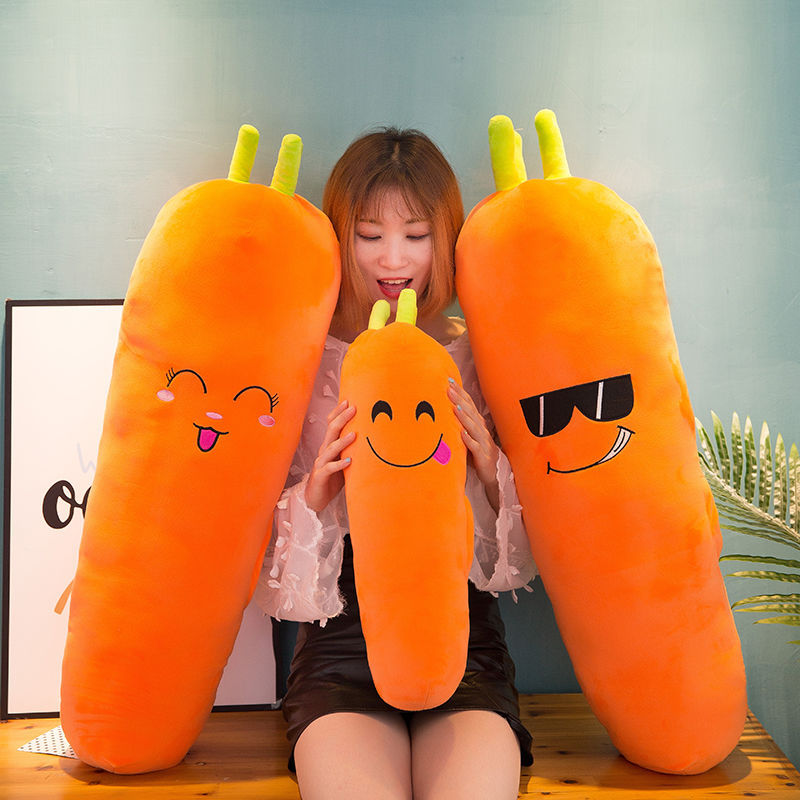 Gối ôm ngủ hình củ cà rốt loại lớn gấu bông cà rốt cho bé mềm mịn giá rẻ