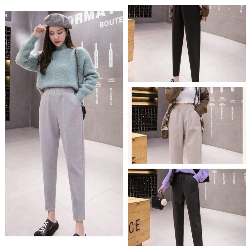 QUẦN BAGGY DẠ CHUN LY GẤU BEEMIT SIÊU HOT