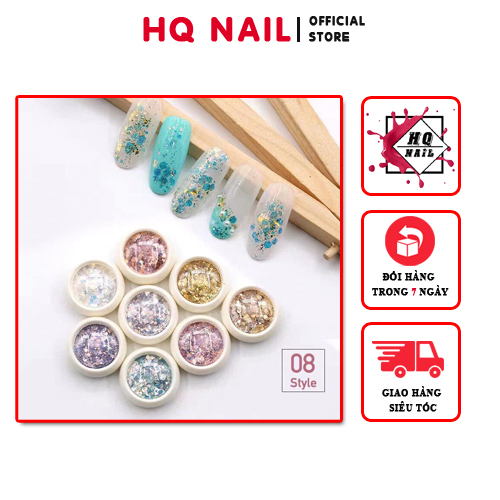 Sét nhũ vây cá trang trí móng xinh lung linh