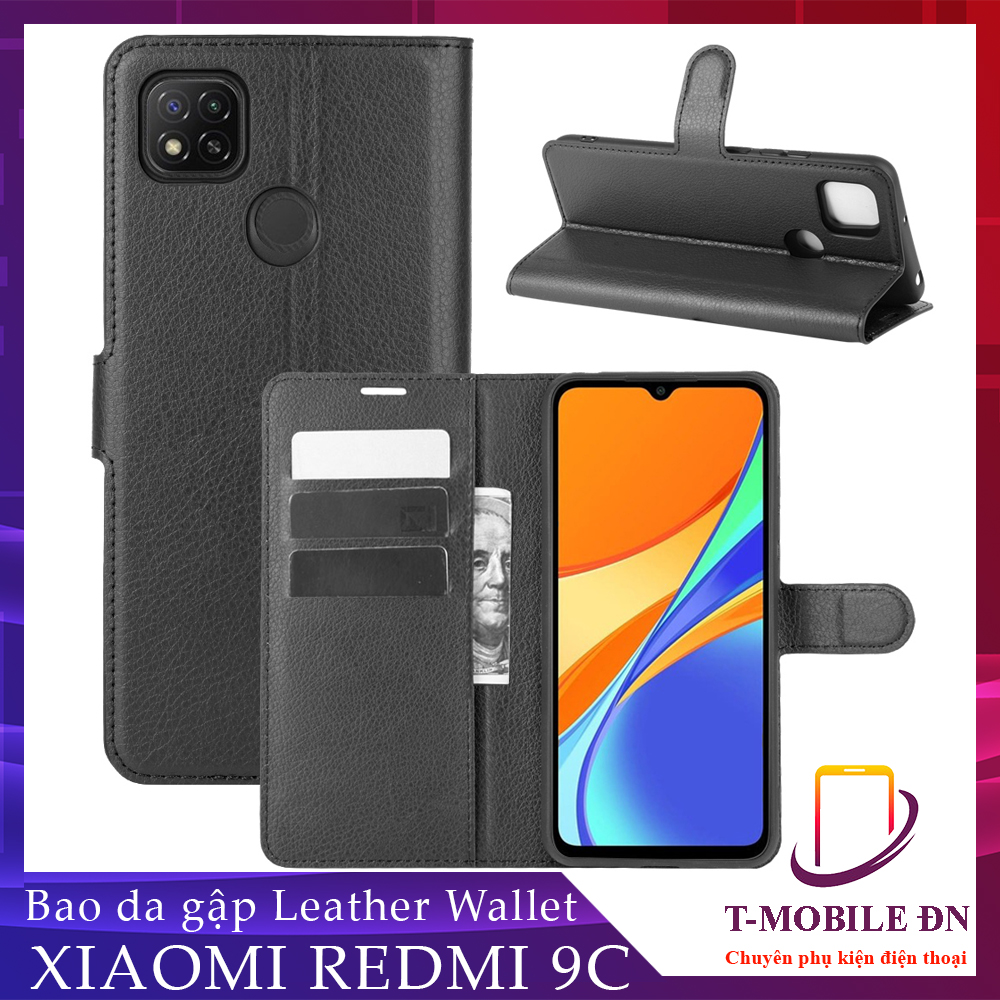 Bao da Xiaomi Redmi 9 Redmi 9A Redmi 9C Cao cấp có nắp gập và chống xem video tiện lợi