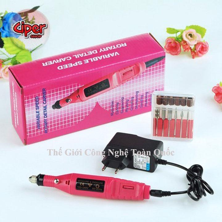 Máy mài tỉa móng tay - dụng cụ làm nail - Máy mài móng tay - máy mài nail chuyên dụng Tặng kèm 1 bộ phụ kiện mài móng