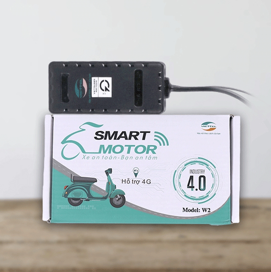 Khóa chống trộm và định vị xe máy Smartmotor Viettel W2 có remote điều khiển (kèm SIM).Tắt máy xe từ xa  Số 1 Việt Nam