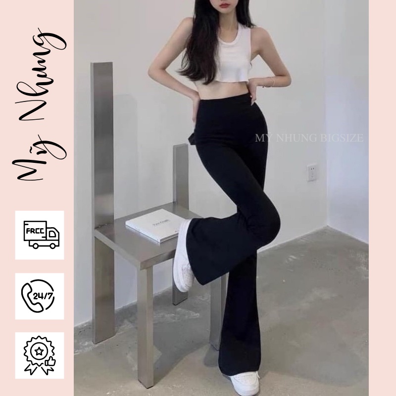 Quần Ống Loe Lưng Thun Bigsize Mặc Siêu Hack Dáng