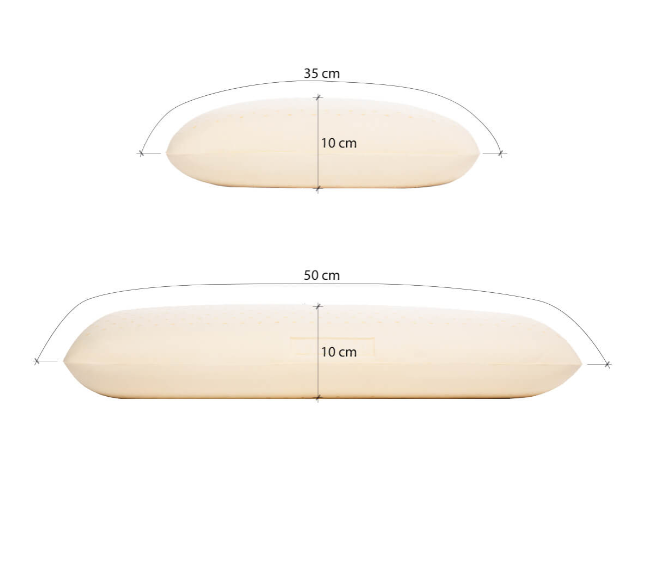 Gối cao su thiên nhiên Liên Á truyền thống 35x50x10cm