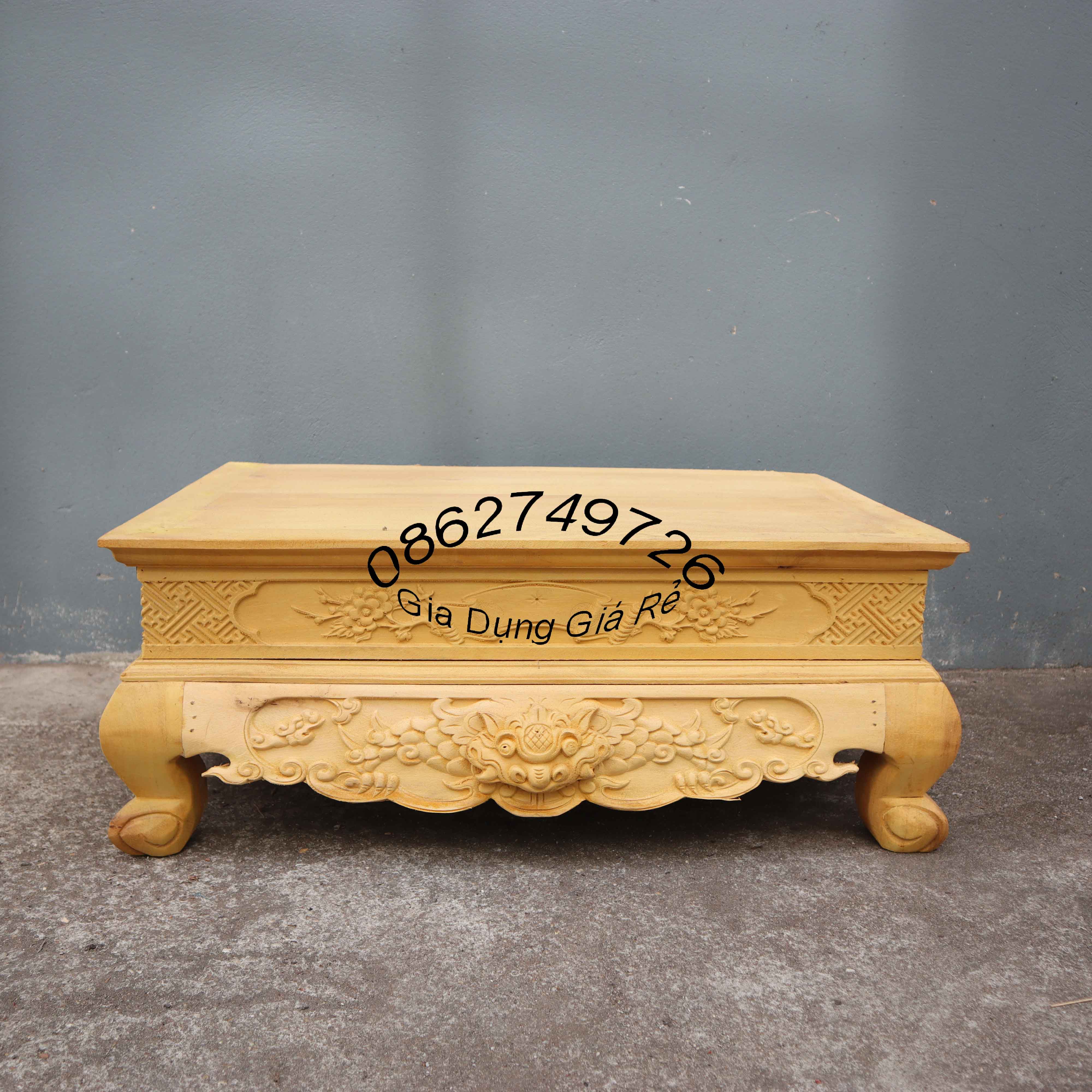 Bàn thờ mâm xà để đồ thờ cúng gỗ mít cao 23cm