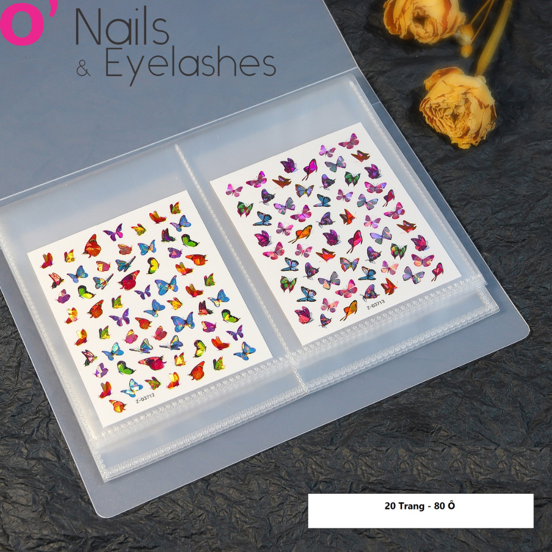 Sổ đựng mẫu sticker - Sổ đựng sticker làm móng O Nail