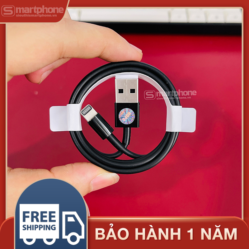Cáp sạc iPhone màu đen bảo hành 1 năm - Hàng chính hãng