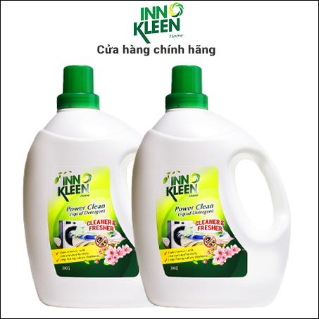 Combo 2 chai Nước Giặt Innokleen Power 3KG Diệt Khuẩn Công Thức Đậm Đặc Làm Sạch Vết Bẩn Lưu Giữ Hương Thơm