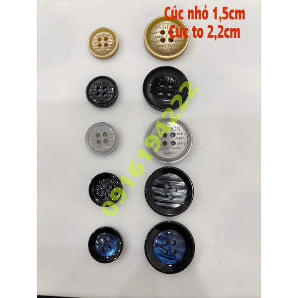 Gói cúc quần âu, cúc quần tây có chữ cao cấp, cúc vest nam cao cấp