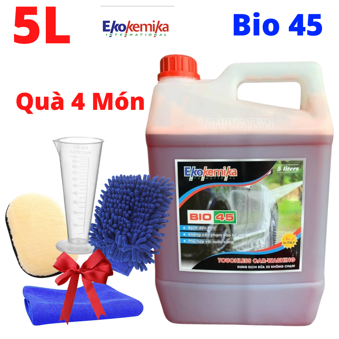 Dung Dịch Bọt Rửa Xe Không Chạm Bio 45 Ekokemika Độ Đậm Đặc Cao Kèm Quà 4 Món