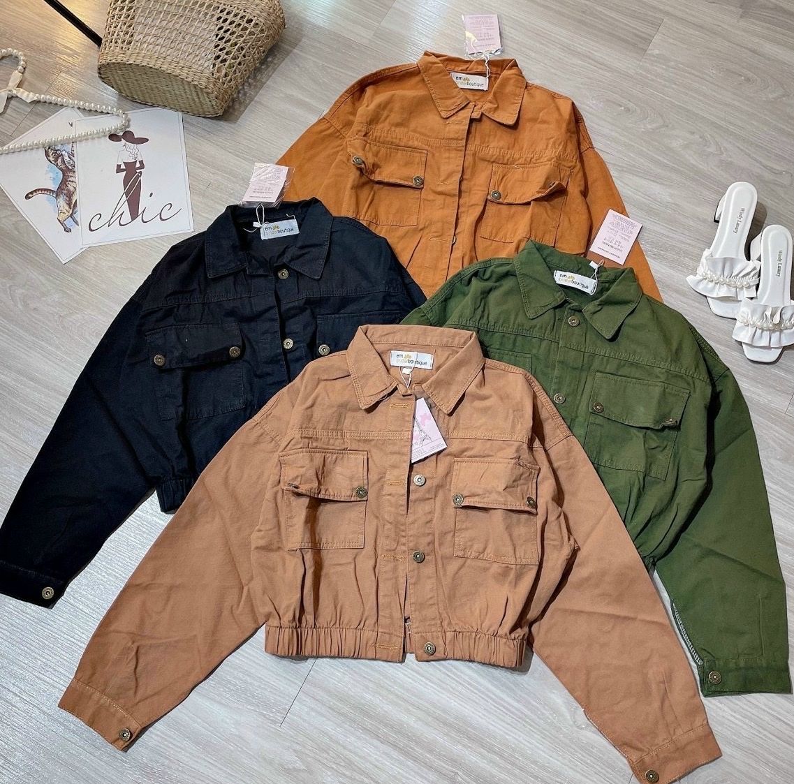 ÁO KHOÁC NỮ KAKI JEAN CAO CẤP, MỀM MỊN, SIÊU HOT, RÚT MỒ HÔI, BẮT TREND LS25 N&C SHOP