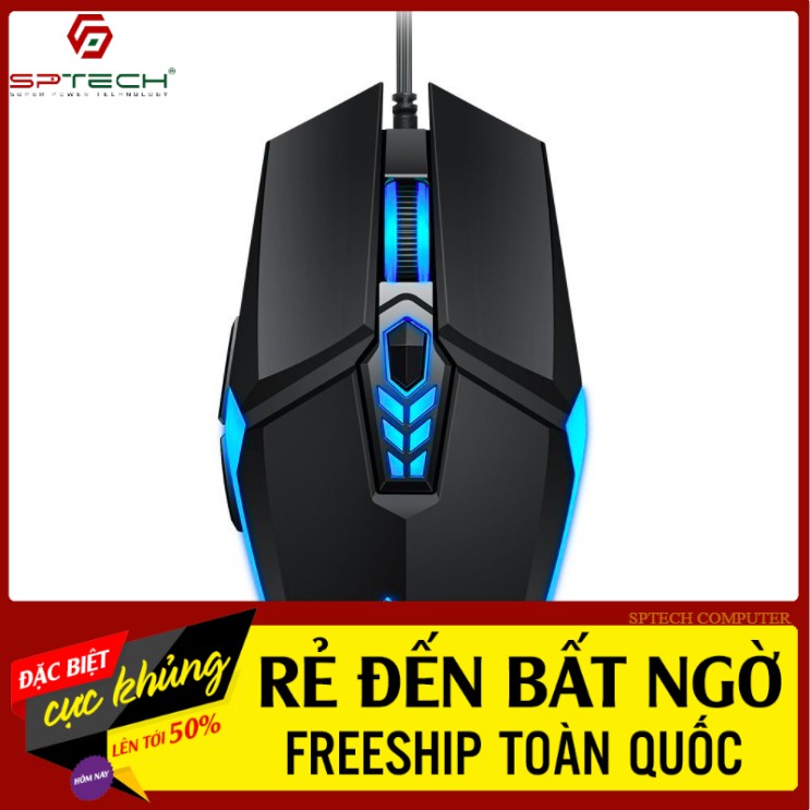 Chuột gaming dây 💎𝓕𝓡𝓔𝓔𝓢𝓗𝓘𝓟💎 mouse có dây gaming t-wolf g510 sptech computer