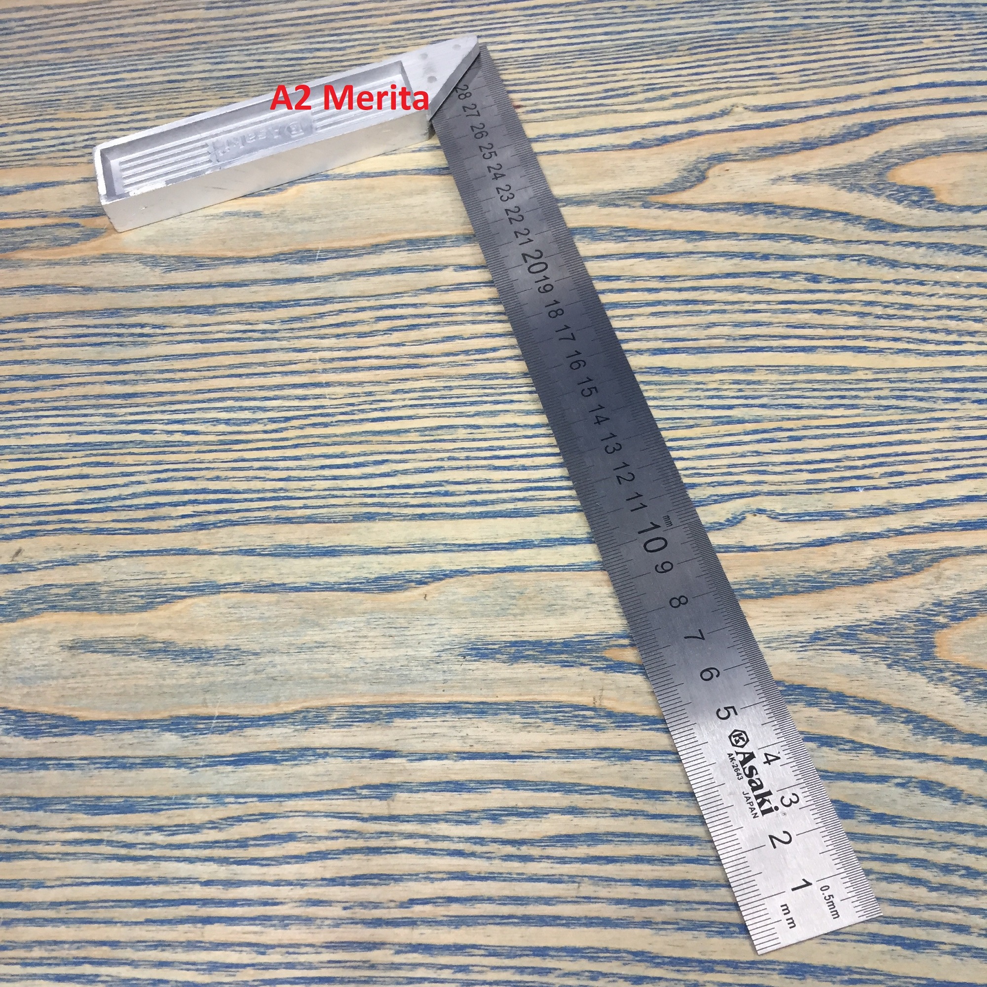 Thước eke mộc 300mm asaki ak-2643