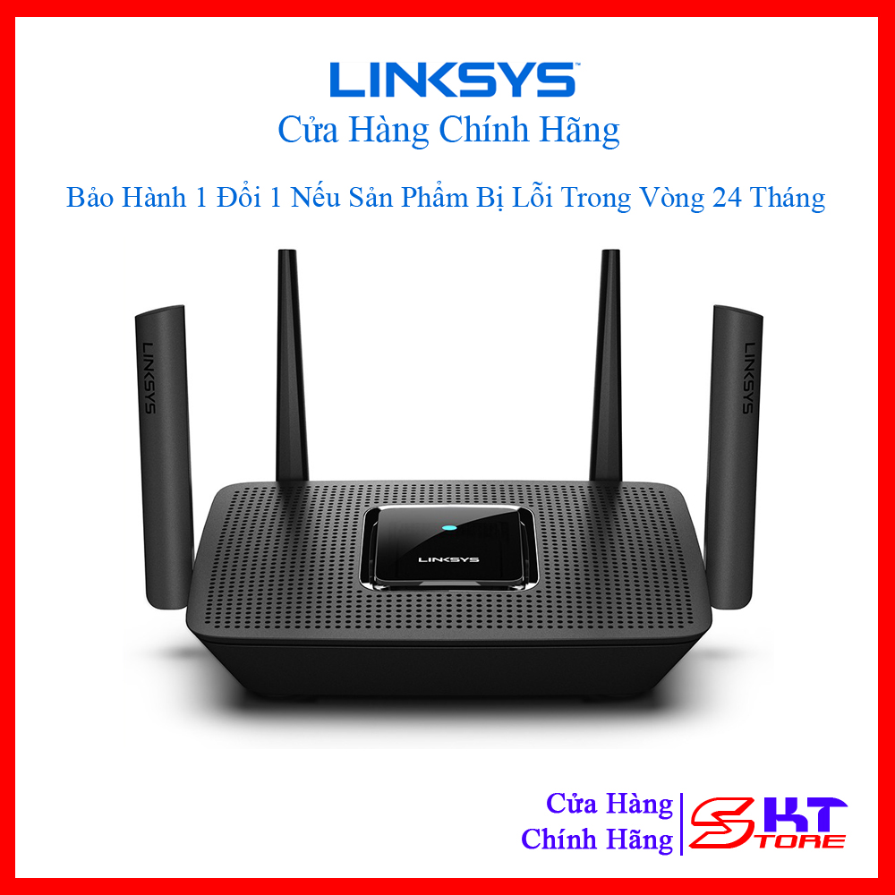 Bộ phát wifi mesh mu-mimo linksys mr8300 chuẩn ac tốc độ 2200mbps - hàng chính hãng