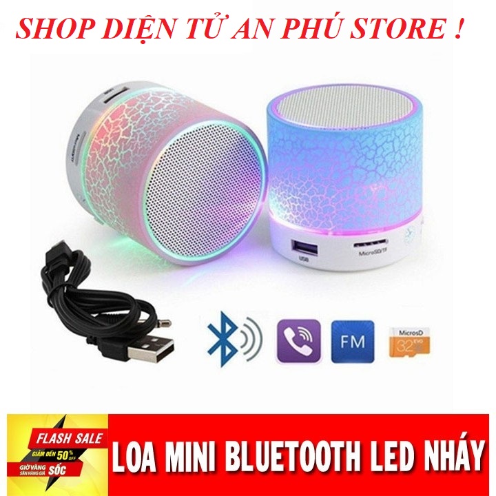 Loa bluetooth mini A9 di động cầm tay,loa mini có led nháy theo nhạc,loa cầm tay âm thanh hay, Loa led giá rẻ âm thanh hay