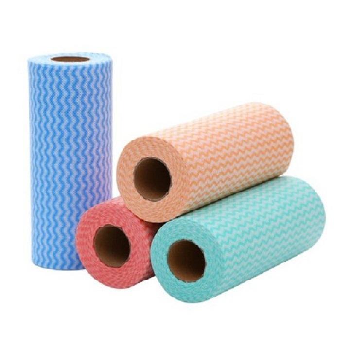 Combo 4 cuộn khăn lau vải không dệt đa năng không làm trầy xước đồ vật và để lại tơ vải