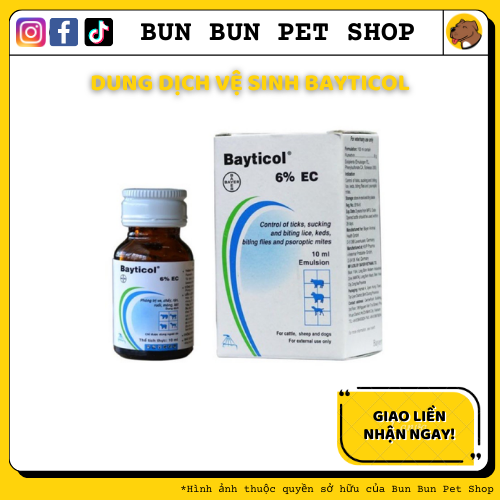 10ml Dung dịch diệt ve rận môi trường nhà cửa Bayticol