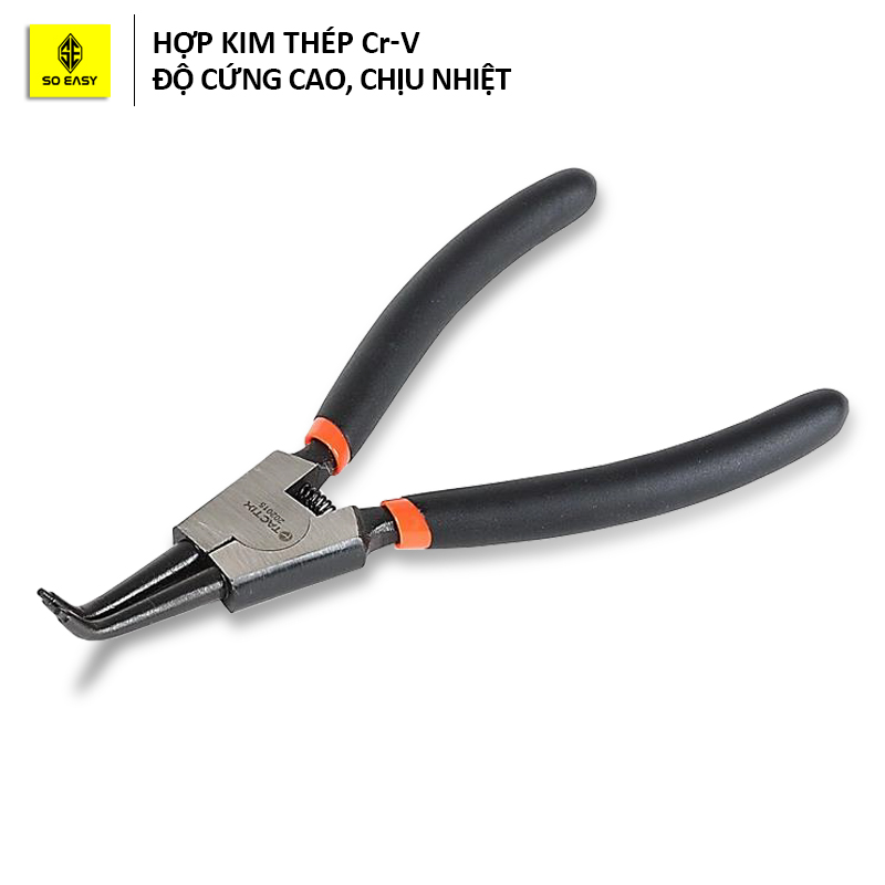 [HCM]Kìm mở phe ngoài mũi cong TACTIX 202015 kìm phanh thép Cr-V cán cầm tăng lực gấp đôi đường kính mũi kìm 1.8mm loại 7 inch – 175mm