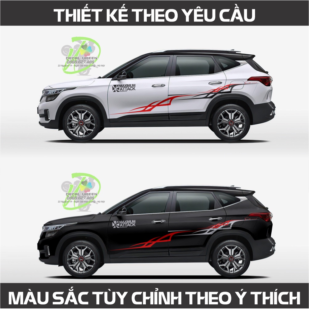 Decal tem xe seltos mẫu 004