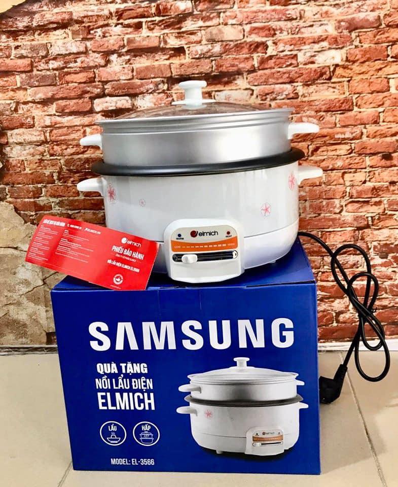 Nồi lẩu, hấp điện đa năng elmich el-3566