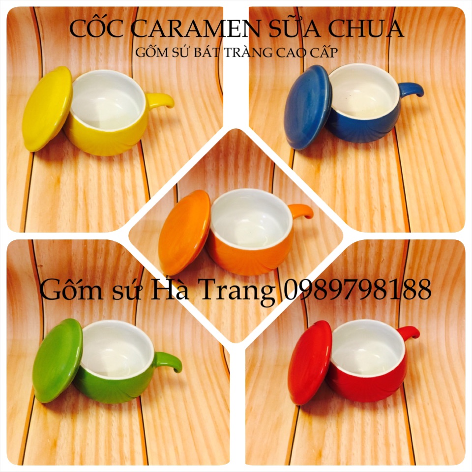 Cốc làm caramen gốm sứ Bát Tràng cao cấp không chì dung tích 100ml ( một cốc )