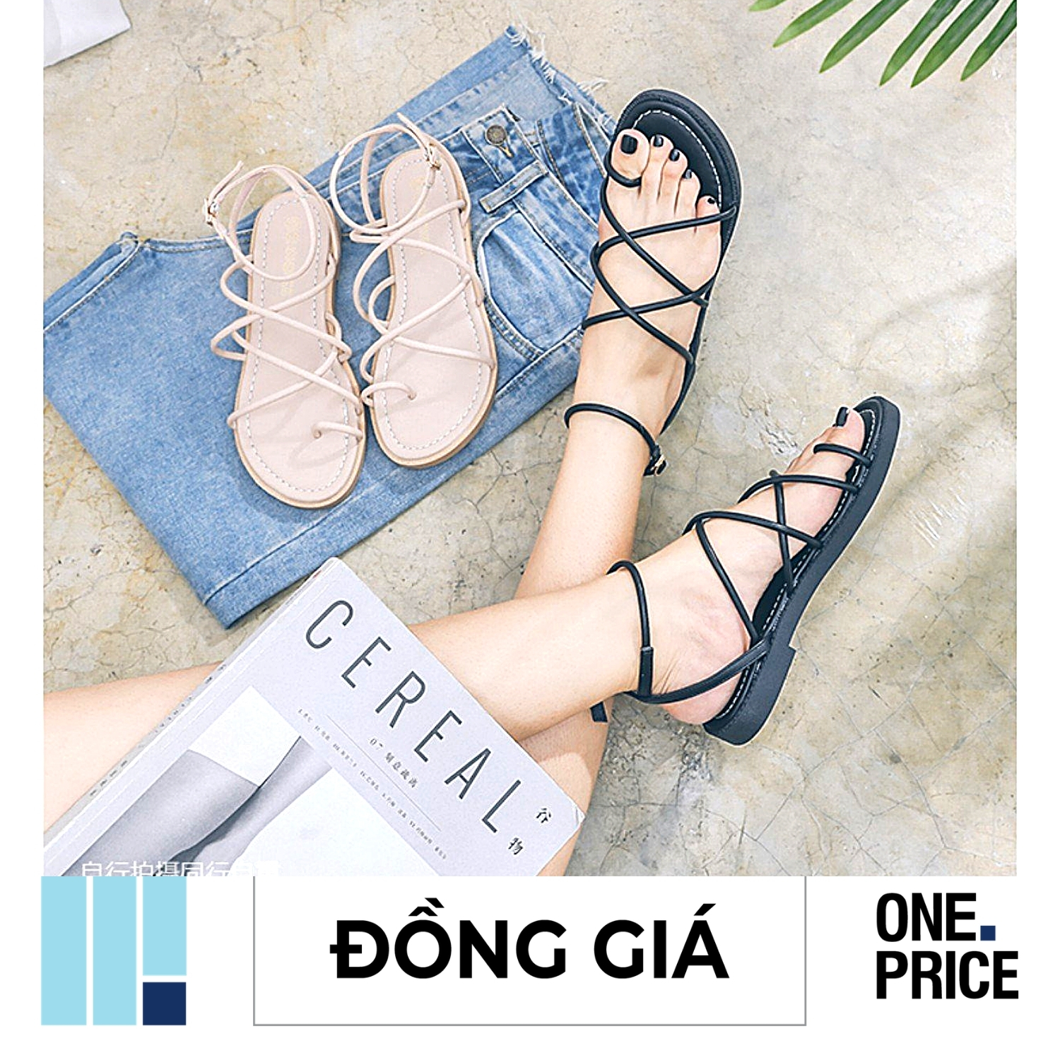 [HCM]Sandal Nữ Dây Chéo Dây Tròn Mảnh Xỏ Ngón Phong Cách Nữ Chiến Binh Hy Lạp Năng Động Cho Bạn Gái