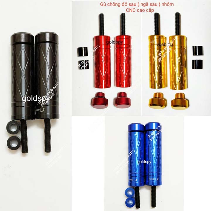 Gù chống đổ ngã sau xe máy Exciter Winner Wave Dream...  hàng cao cấp mẫu đẹp giá 1 đôi