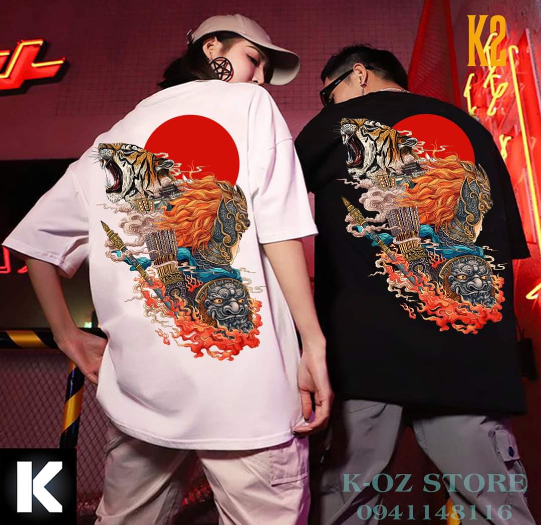 [HCM]áo thun nam nữ HỔ PHONG THỦY hình in rõ nét  thấm hút mồ hôi co giãn tốt