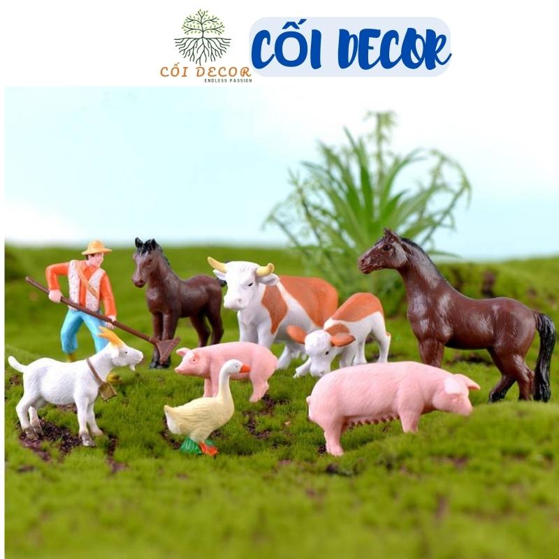 { HOT} Mô hình tiểu cảnh mini Trang trại trang trí tiểu cảnh, sen đá, sân vườn