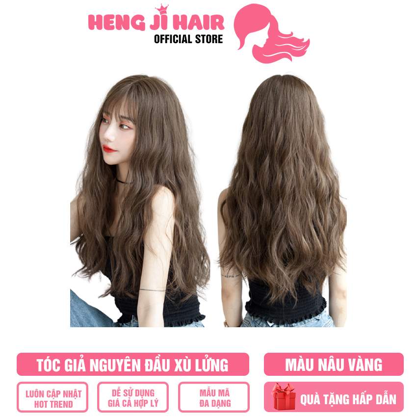 [TẶNG QUÀ 29K] Tóc Giả Nữ Nguyên Đầu Xù Lửng Màu Đen Tự Nhiên 50cm Mã 8134 HH62 Tóc Được Thiết Kế Tỉ Mỉ Rất Tự Nhiên, Hàng Có Sẵn, Cam Kết Cả Về Chất Liệu Cũng Như Hình Dáng - Hengji Hair Official Store