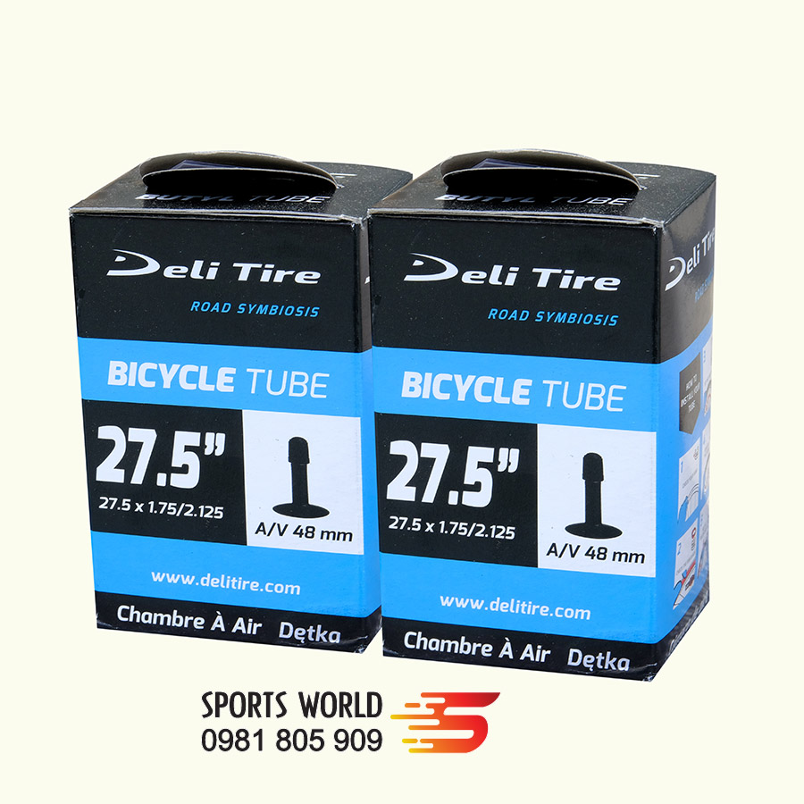 Ruột xe đạp 27.5x1.75 van xe máy dài 48mm DELI-TIRE