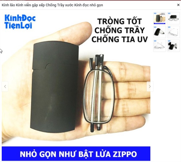 Kính lão Nhật bản kính viễn thị đút túi siêu gọn +100 to +400