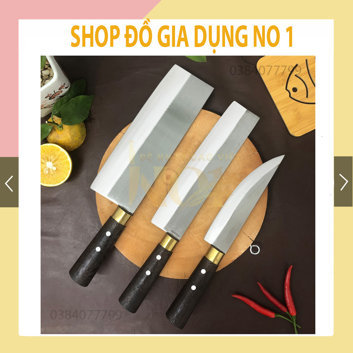 Dao bộ dao làm bếp cao cấp rèn thủ công từ thép trắng không gỉ dao chuyên chặt xương chặt gà vịt dao thái thịt siêu bén dùng trong gia đình