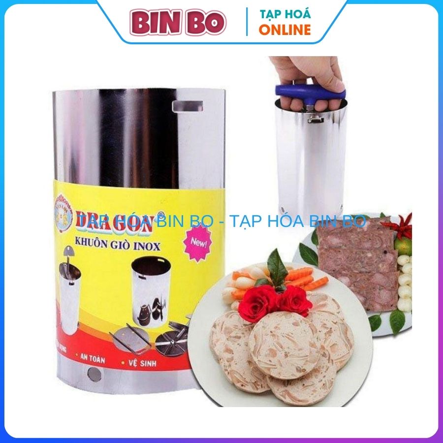 Khuôn làm giò chả inox cao cấp 2kg Vạn Lợi Dragon Hàng Việt Nam khuôn làm giò thủ inox 2kg