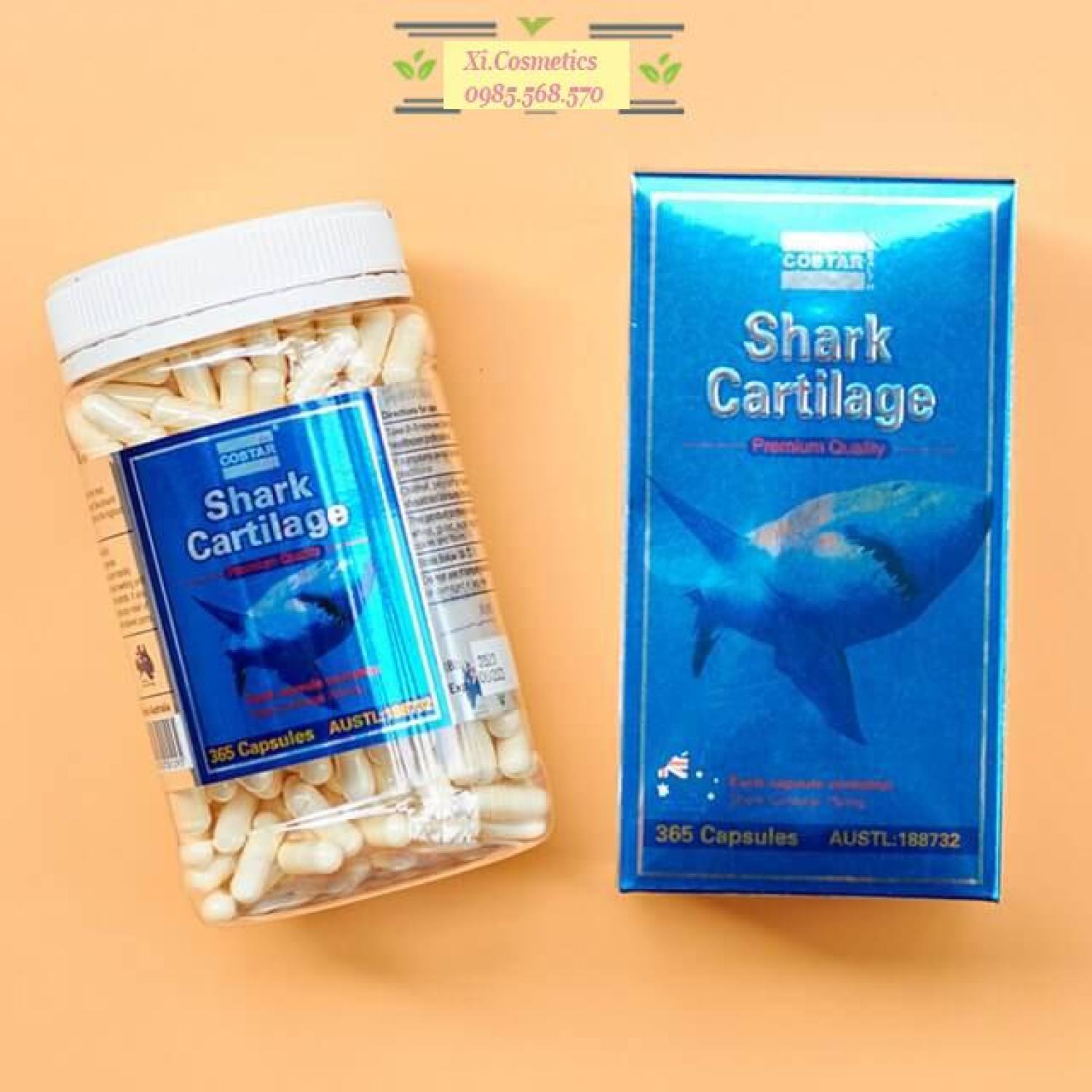 Viên Uống Sụn Cá Mập Costar Blue Shark Cartilage 750mg365 vien co san