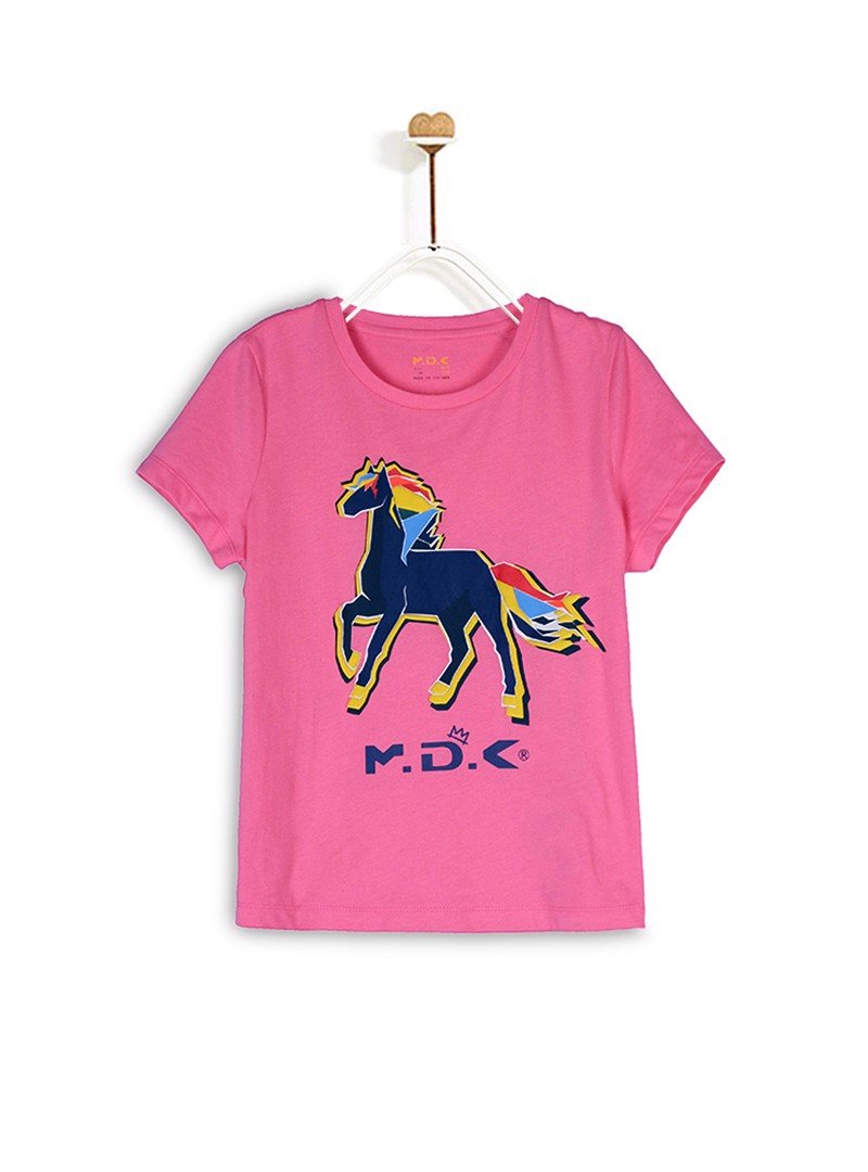 Áo thun bé gái m.d.k signature horse t-shirt