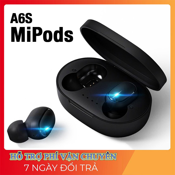 Tai Nghe bluetooth True Wireless Mipods A6S Chống ồn-Chống nước-Có Micro dành cho game thủ PUBG- Sử dụng cho cả Android & IOS