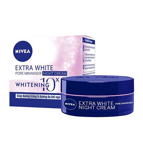 Kem dưỡng trắng da nivea night cream .