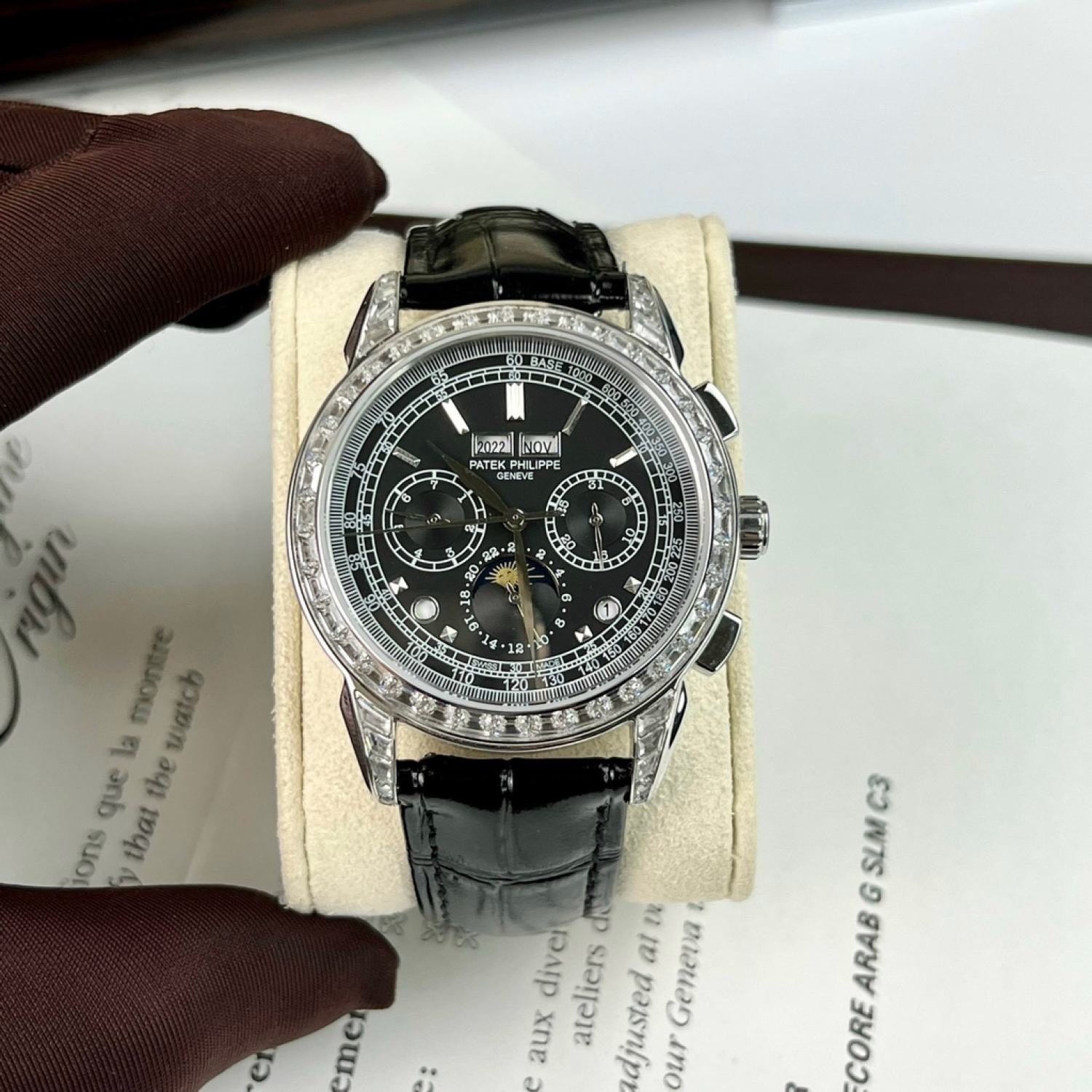 Đồng hồ nam Patek PP Perpetal Calendar size 40mm máy cơ thụy chạy full 6 kim