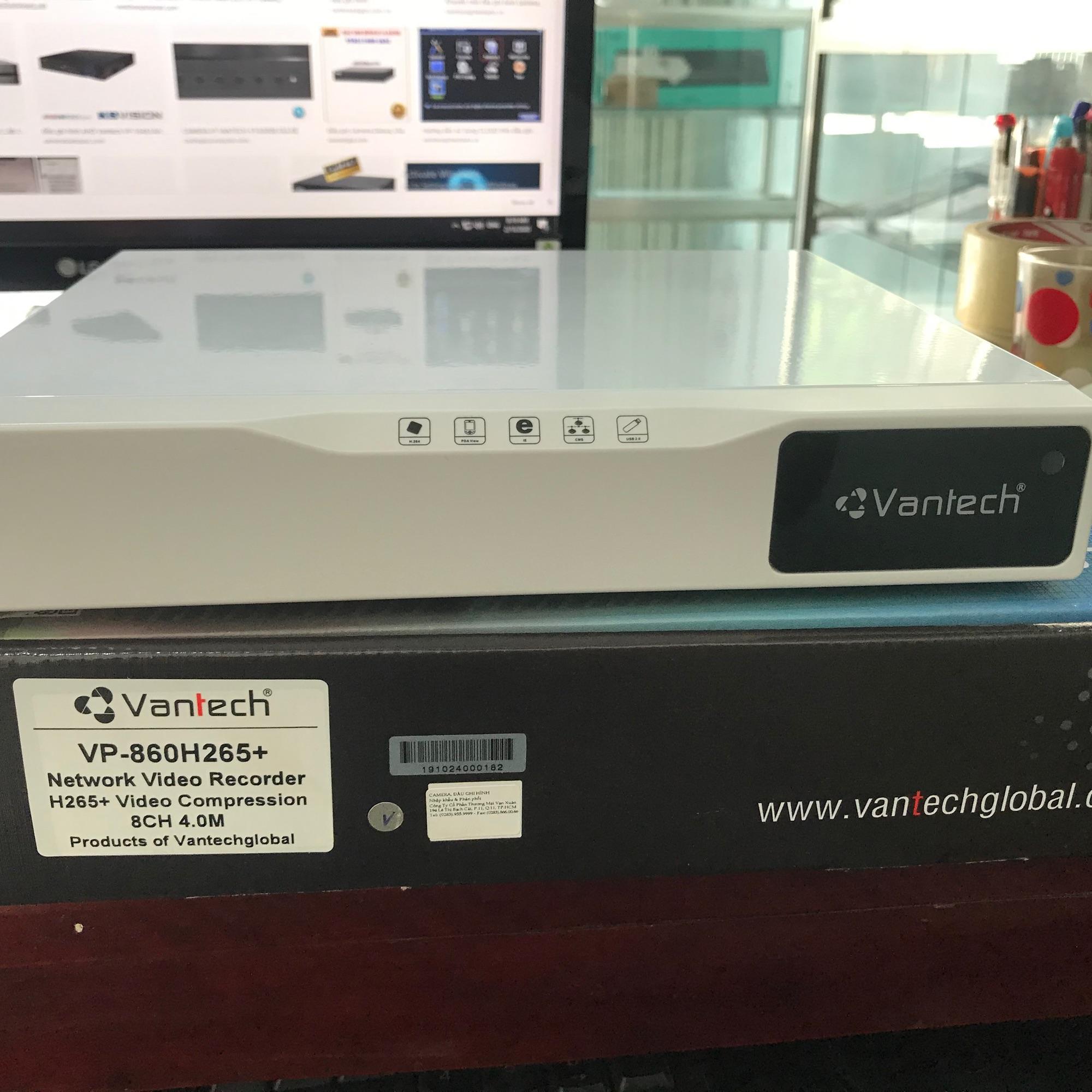 Đầu ghi hình ip 8 kênh vantech vp-860h265+