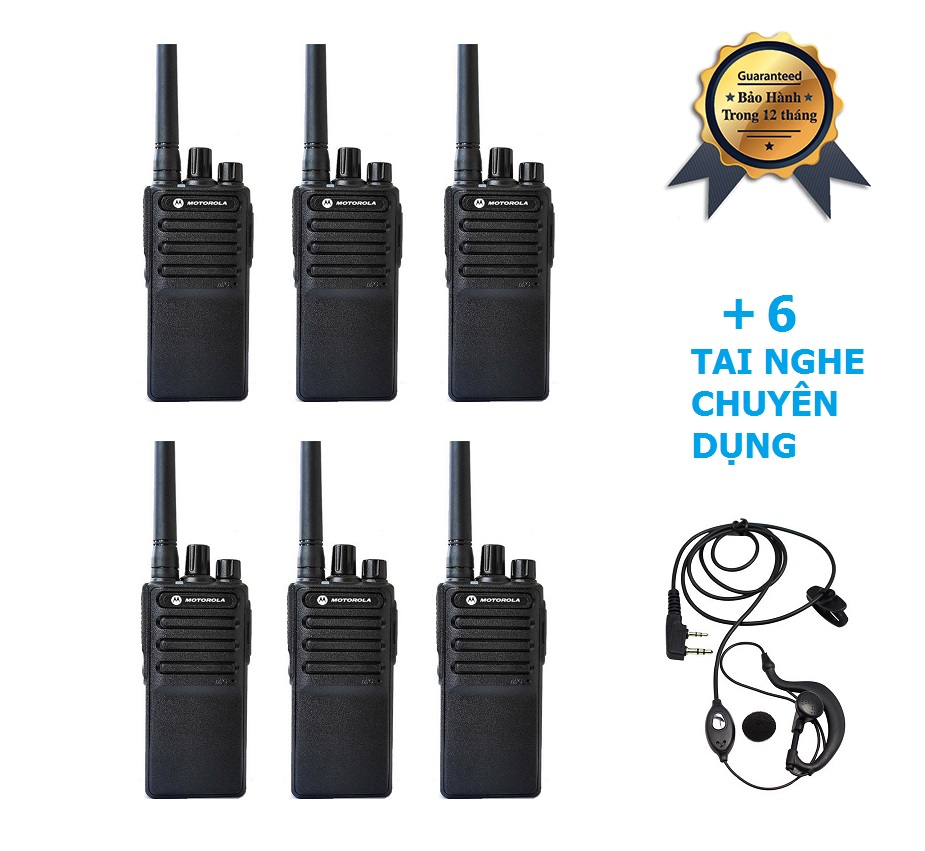 Bộ 6 bộ đàm motorola cp6688 + 6 tai nghe chuyên dụng
