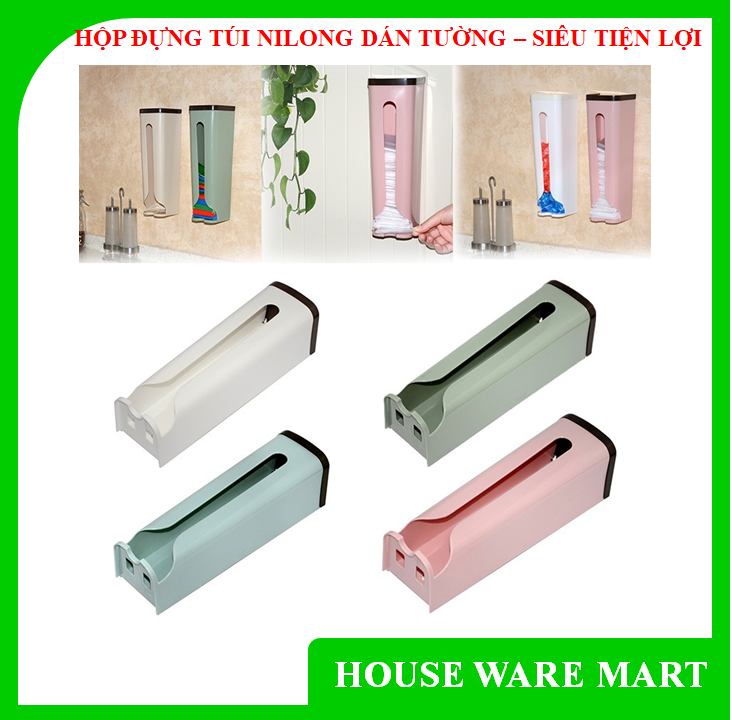 Hộp đựng túi nilon và bao rác gắn tường, hộp đựng khăn giấy gắn tường- Hộp gắn tường tiện ích mẫu mới- HỘP ĐỂ ĐỒ MINI