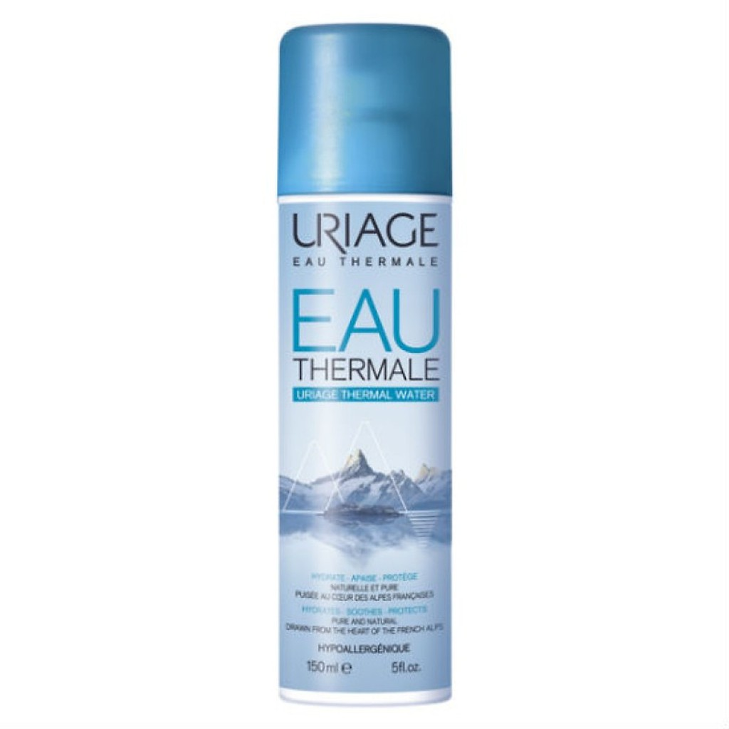 Xịt khoáng Uriage Thermal Water 150ml, làm dịu, tái tạo da sau các liệu trình thẩm mỹ da, dưỡng ẩm và làm sáng da