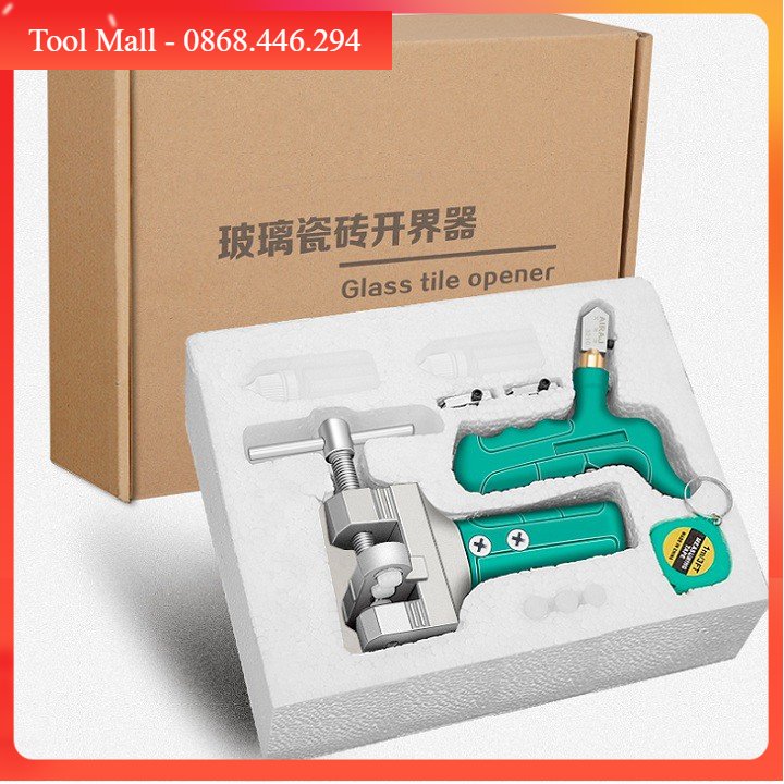 Bộ dụng cụ cắt gạch , kính tiện dụng bao gồm dao cắt và kìm bẻ gạch - Trọn Bộ