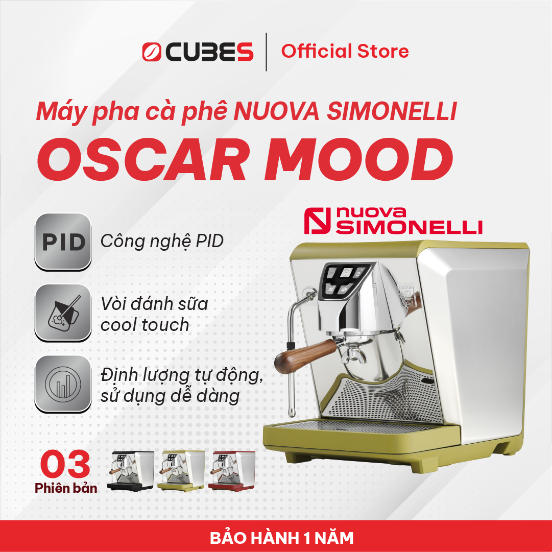 Máy pha cà phê Nuova Simonelli Oscar Mood - 50-70 ly/ngày - Nhập khẩu chính hãng từ Ý - Bảo hành 12 tháng