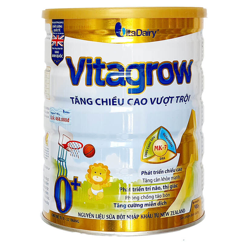 Sữa Vitagrow 0+ 900G Tăng chiều cao vượt trội date mới