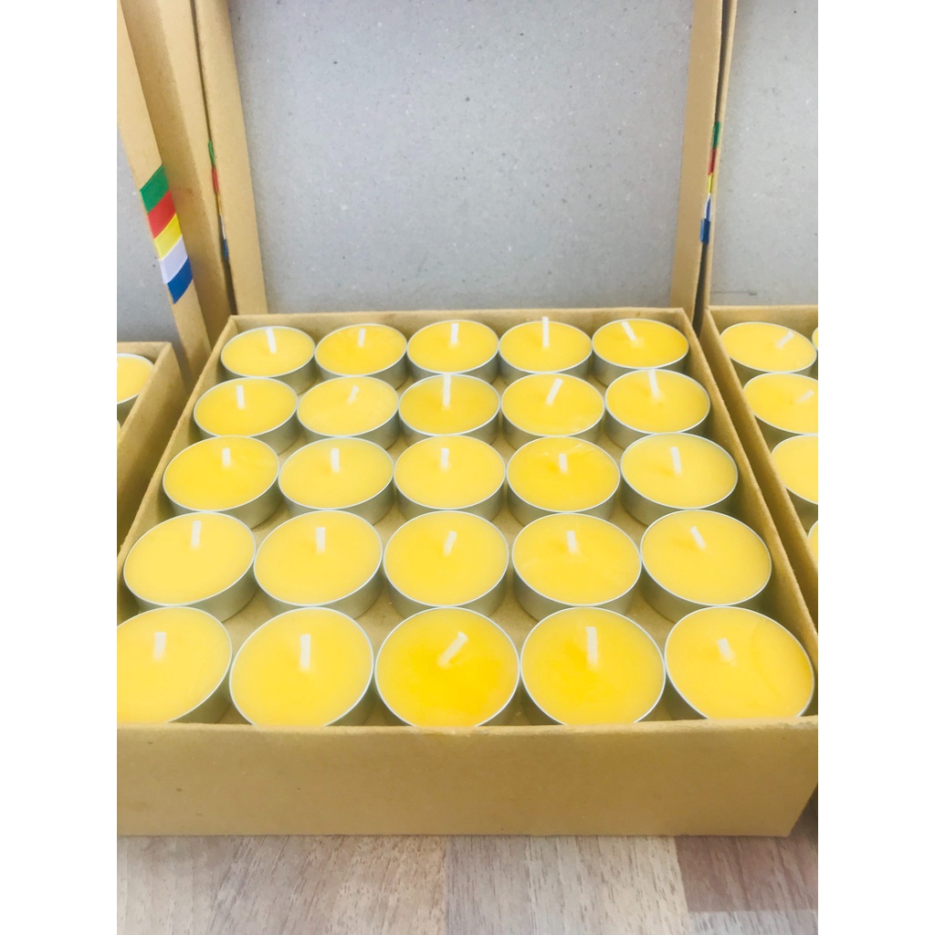 100 Viên Nến tealight bơ thực vật-Cháy 4H-Nguyên Liệu Indonesia-Chuyên sản xuất nến bơ-Nến bơ